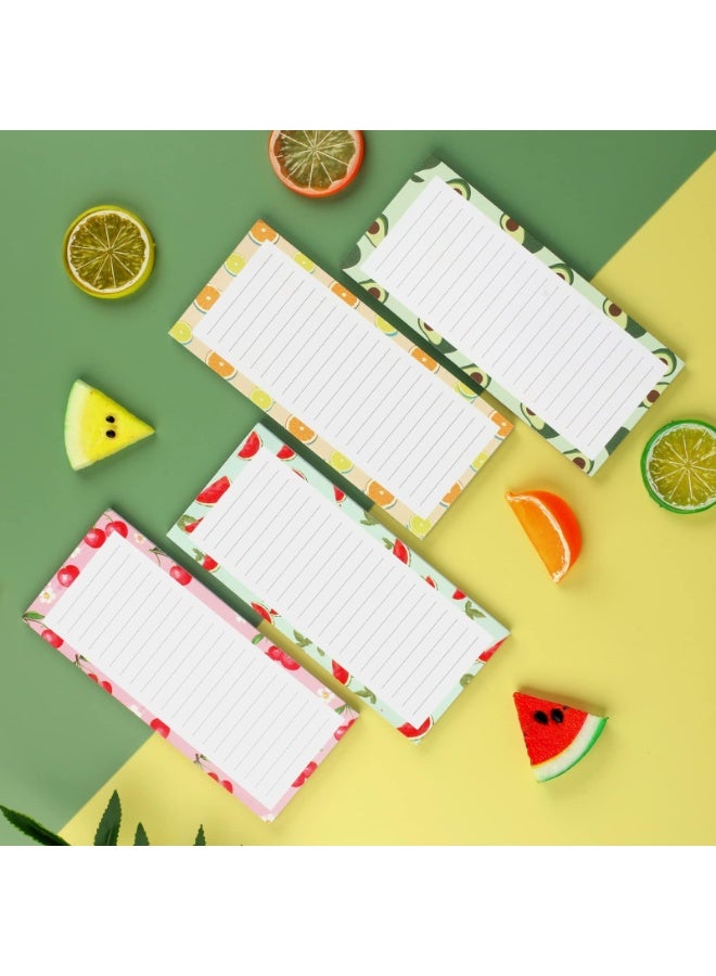 fantasize 4 Pack Magnetic Notepads for Refrigerator, Grocery List Magnet Pad for Fridge, Fruit Design Magnetic Grocery List Pad for Fridge, Full Magnet Back Shopping Lists, 50 Sheets Per Note Pads - Image 5